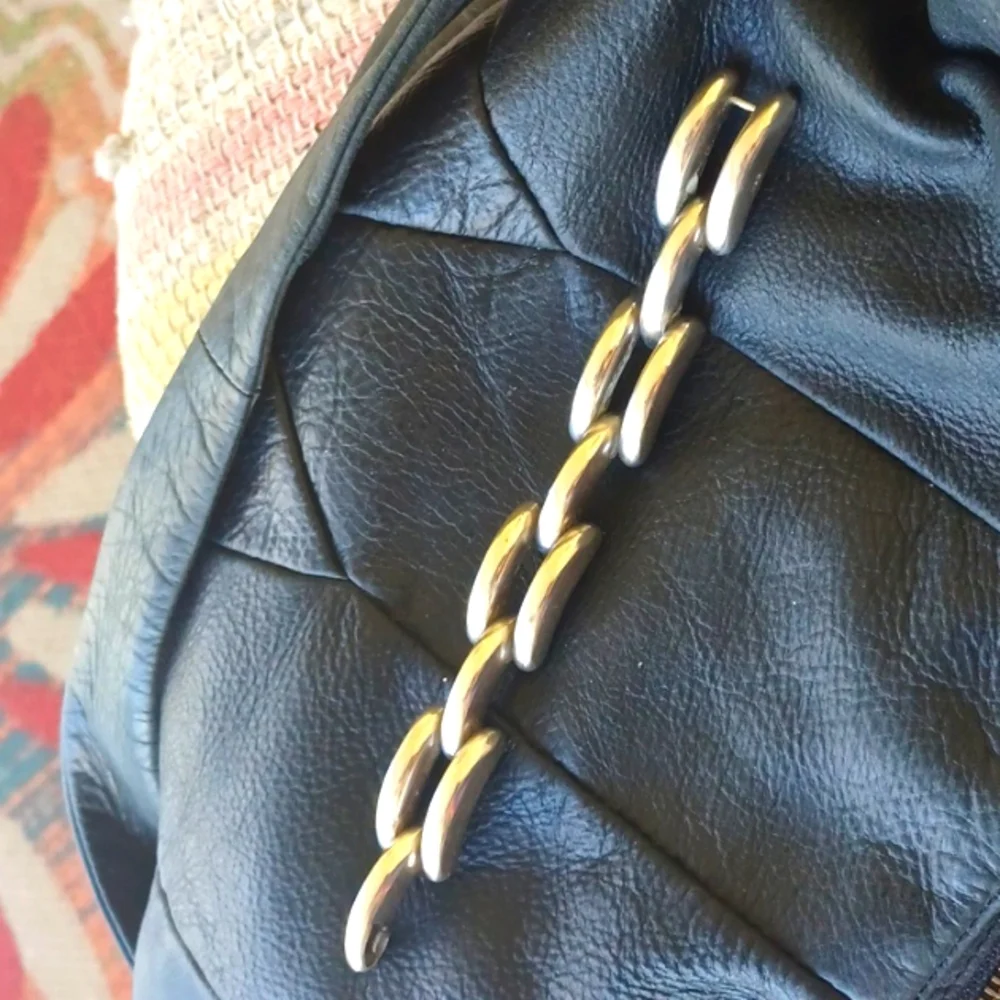 Vintage Hinged Link Bracelet Chunky 63gm of Sterling Silver 925 - Picture 7 of 12